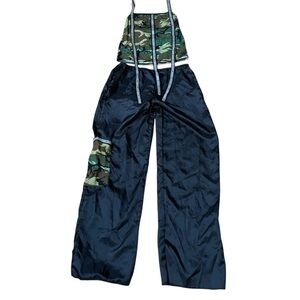 NWOT 2 Piece Hip Hop Costume Gallery Camo Halloween Costume Size M /2 Size Large